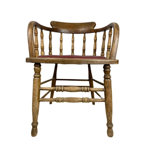 830 - Edwardian oak desk chair