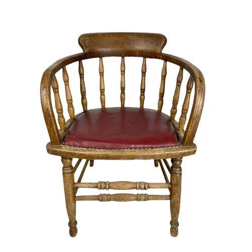 830 - Edwardian oak desk chair