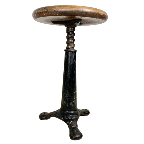 832 - Early 20th century Singer telescopic stool. Circa 1930’s.