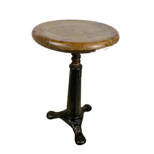 832 - Early 20th century Singer telescopic stool. Circa 1930’s.