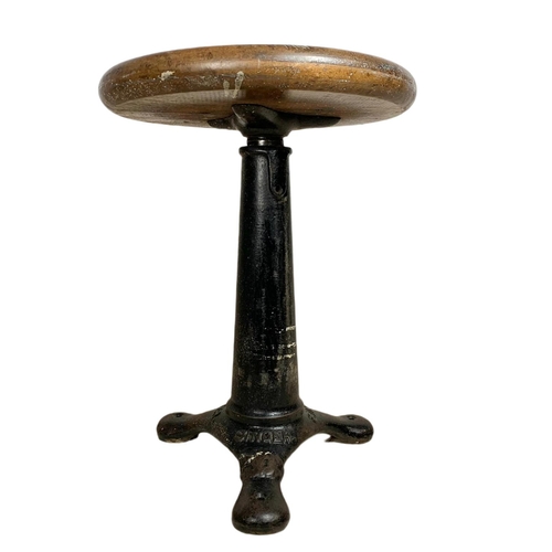 832 - Early 20th century Singer telescopic stool. Circa 1930’s.