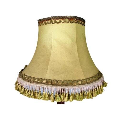 836 - Tall vintage Georgian style mahogany standard lamp. 188cm