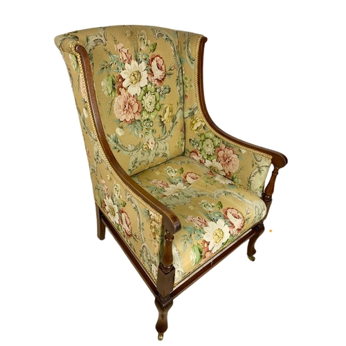 842 - Edwardian parlour highback armchair