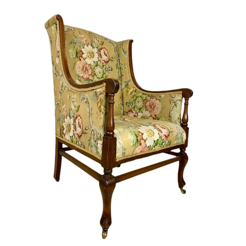 842 - Edwardian parlour highback armchair