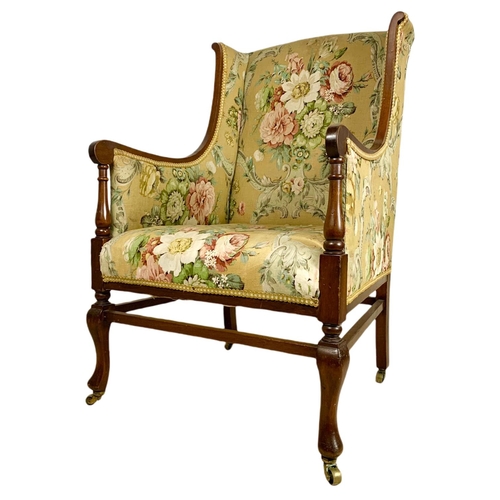 842 - Edwardian parlour highback armchair