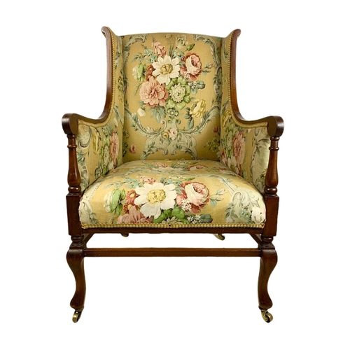 842 - Edwardian parlour highback armchair