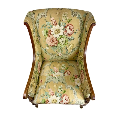 842 - Edwardian parlour highback armchair