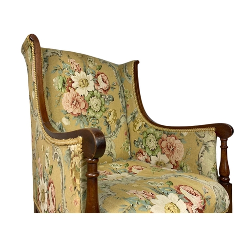 842 - Edwardian parlour highback armchair