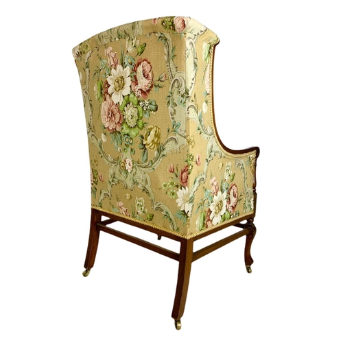 842 - Edwardian parlour highback armchair