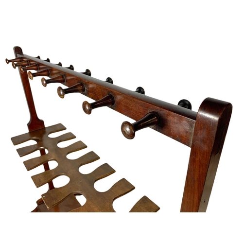 847 - Victorian mahogany boot rack. 84/36/92cm