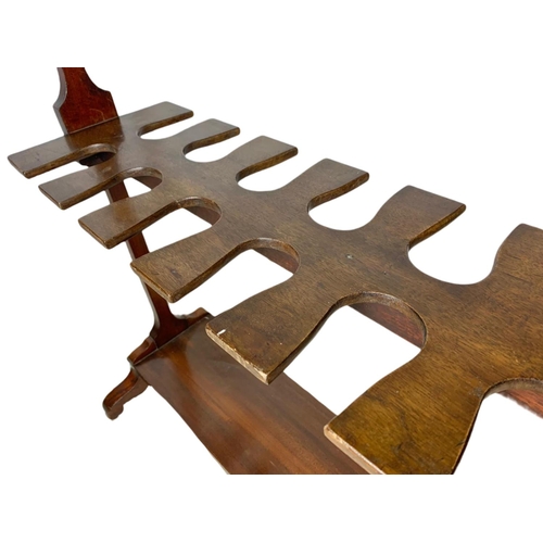 847 - Victorian mahogany boot rack. 84/36/92cm