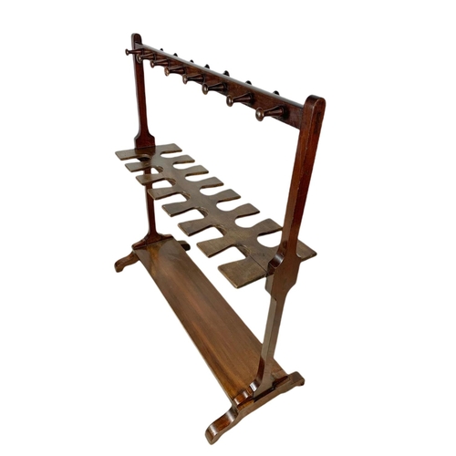 847 - Victorian mahogany boot rack. 84/36/92cm