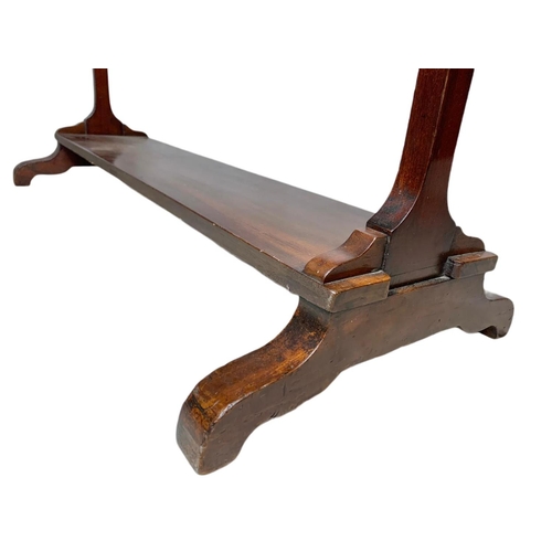 847 - Victorian mahogany boot rack. 84/36/92cm