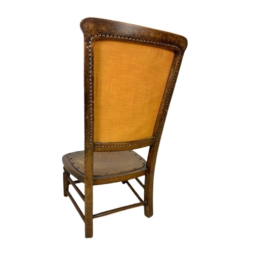 849 - Edwardian high back nursing chair.