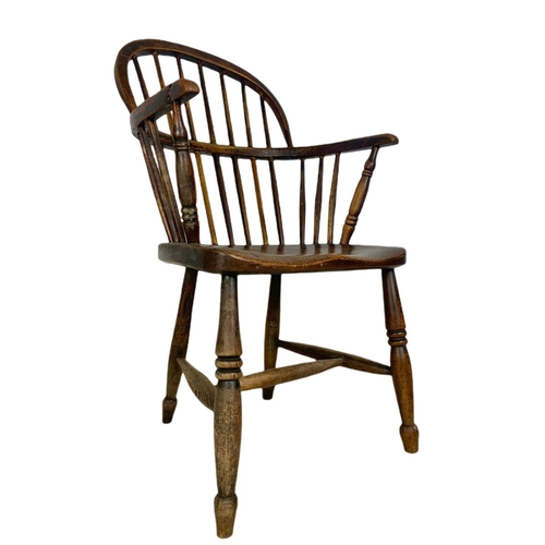 852 - Mid 19th century Windsor armchair. 93cm