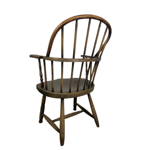 854 - Mid 19th century Windsor armchair. 93cm