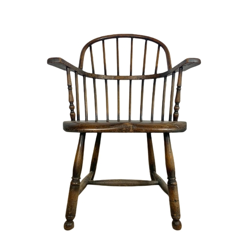 854 - Mid 19th century Windsor armchair. 93cm