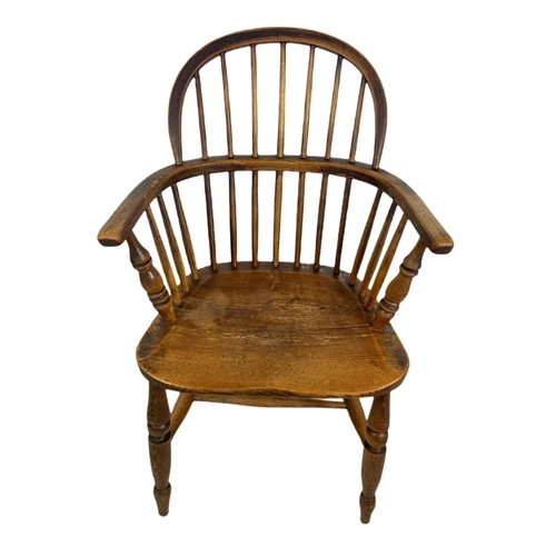 855 - Mid 19th century Windsor armchair. 93cm