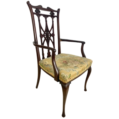 857 - Edwardian parlour armchair