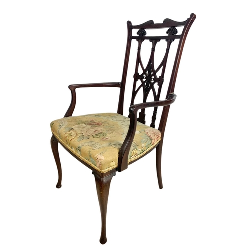 857 - Edwardian parlour armchair