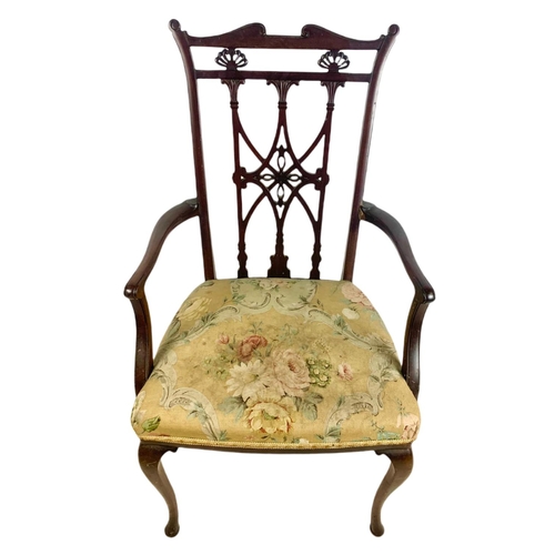 857 - Edwardian parlour armchair