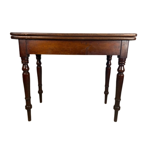 863 - Victorian mahogany tea table 97/46/78cm.