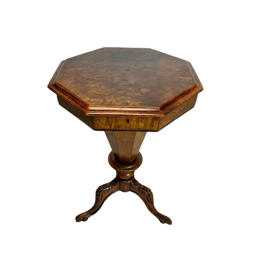 868 - Victorian mahogany sewing table. 45/44/72cm