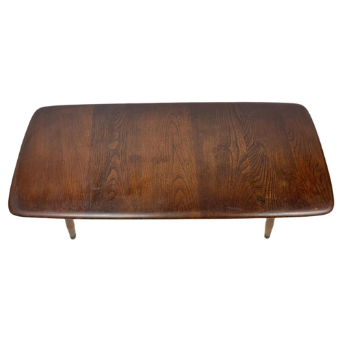 886 - Ercol mid century 2 tier coffee table. 106/46/36cm