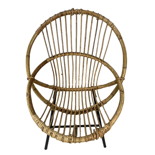 888 - 1960’s mid century Dutch rattan chair by  Rohé Noordwolde.