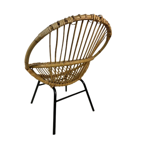 888 - 1960’s mid century Dutch rattan chair by  Rohé Noordwolde.