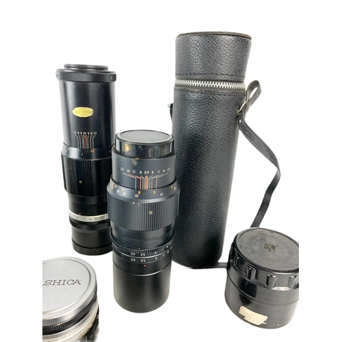 90 - Camera lenses and other equipment. Welmy, Yashica, Stitz, Hanimar etc.