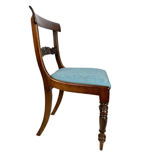 904 - Late Georgian rosewood bar back side chair.