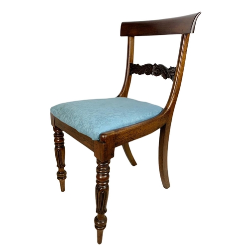 904 - Late Georgian rosewood bar back side chair.