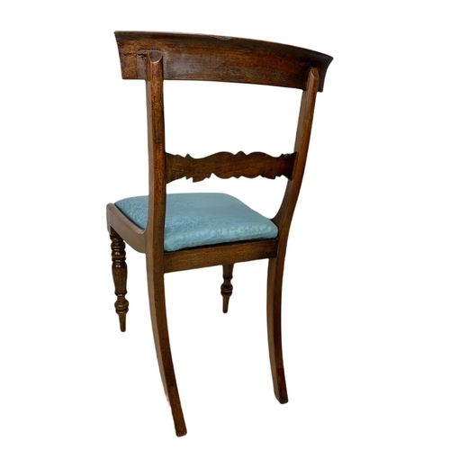 904 - Late Georgian rosewood bar back side chair.