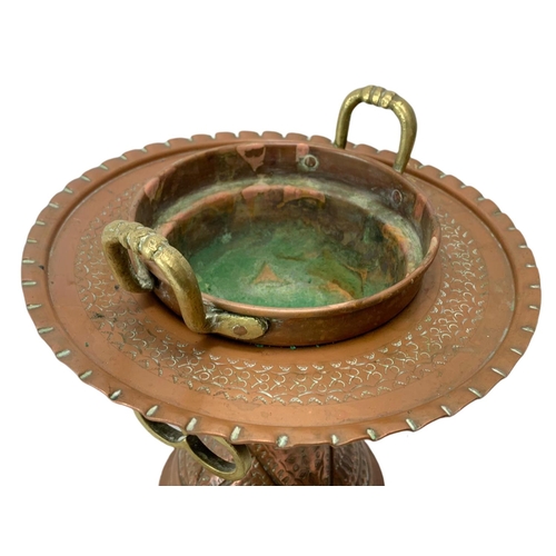 97 - Vintage Indian copper burner. 37cm