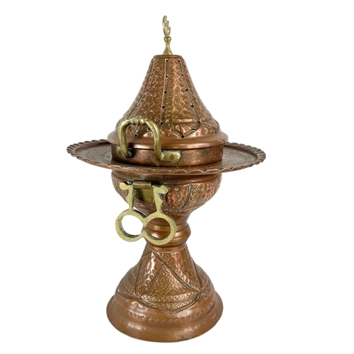 97 - Vintage Indian copper burner. 37cm