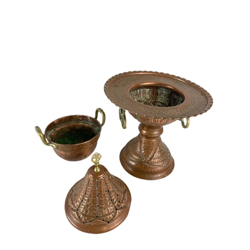 97 - Vintage Indian copper burner. 37cm