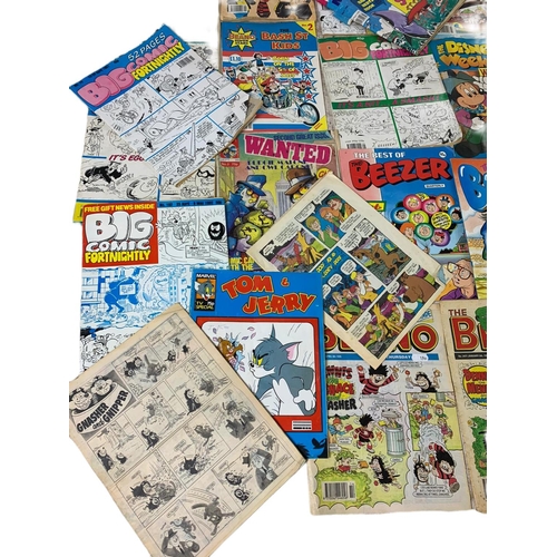 300 - Large quantity of vintage annuals, comics etc. Including Beano, Dandy, Beezer and Topper, Mandy, Sco... 