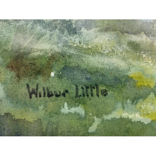 306 - Framed watercolour painting by Wilbur Little. 52/44cm