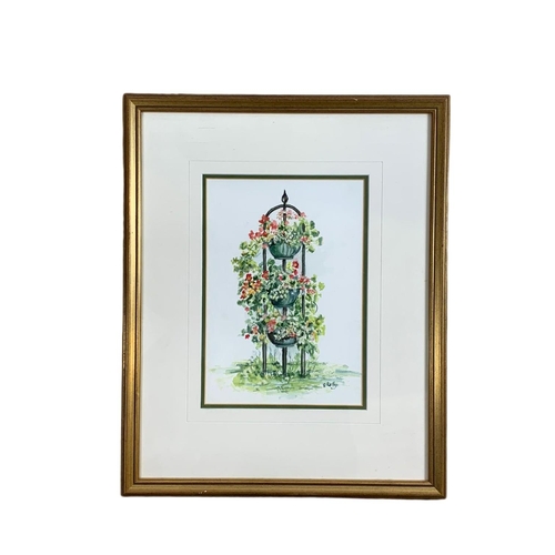 312 - 6 G. Kelly framed watercolour paintings. Largest 37.5/47.5cm