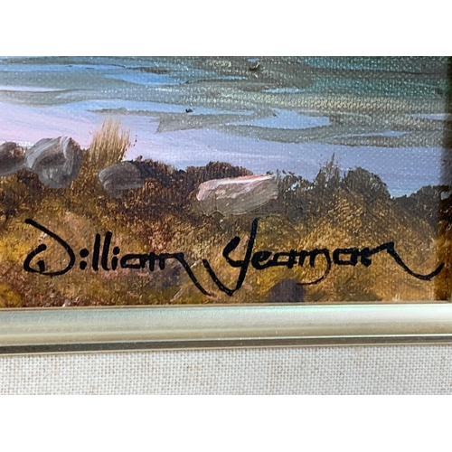 320 - Large William Yeaman oil painting in an ornate gilt framed. 99/74cm