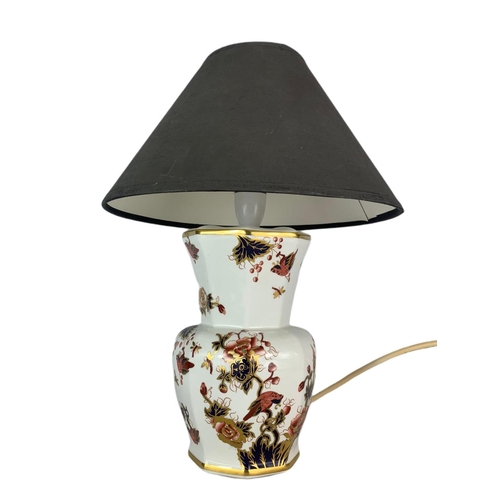 567 - Coalport pottery lamp. 30cm without shade.