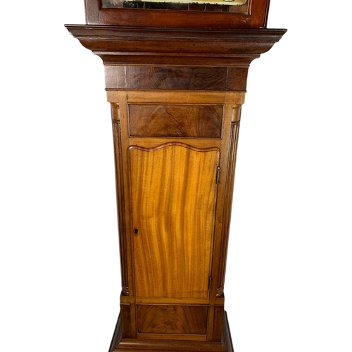 872 - Victorian long case clock with pendulum, no weights. 229cm