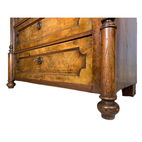 873 - Large 19th century continental walnut escritoire 99/50/177cm