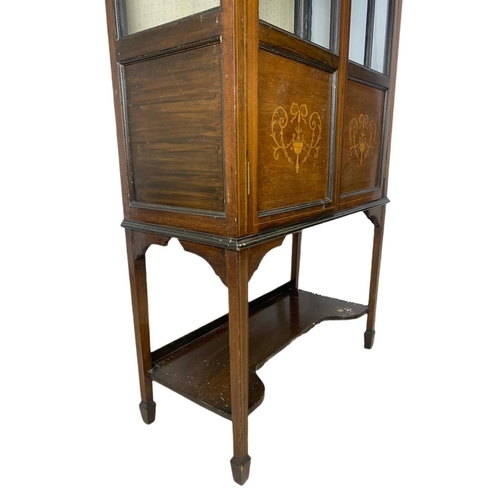 874 - Edwardian inlaid display cabinet. 75/33.176.5cm