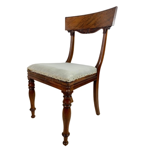 914 - Set of 6 late George IV mahogany chairs