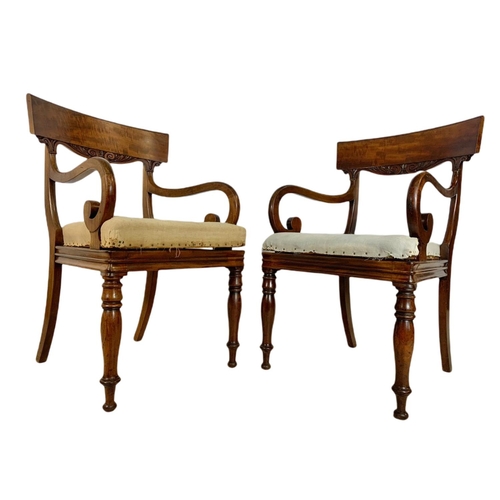 914 - Set of 6 late George IV mahogany chairs