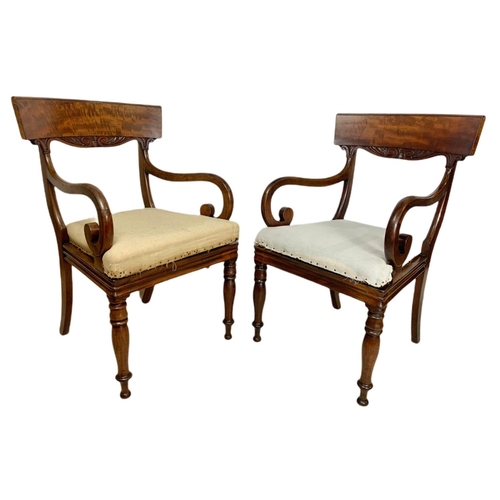 914 - Set of 6 late George IV mahogany chairs