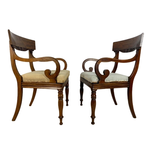 914 - Set of 6 late George IV mahogany chairs