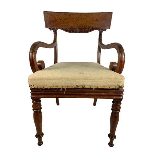 914 - Set of 6 late George IV mahogany chairs